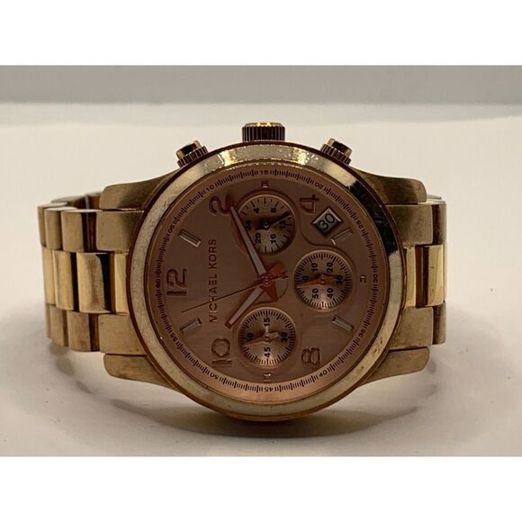 Michael Kors MK5128 Women's Stainless Steel Analog Rose Dial Quartz Watch JD345 - Picture 6 of 11